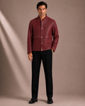 Men's Premium Maroon Bomber Jacket