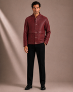 Men's Premium Maroon Bomber Jacket