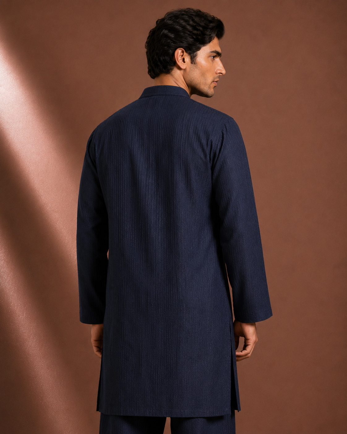 Men's Navy Blue Solid Kurta | Premium Designer Ethnic Kurta for Wedding, Festive & Party Wear