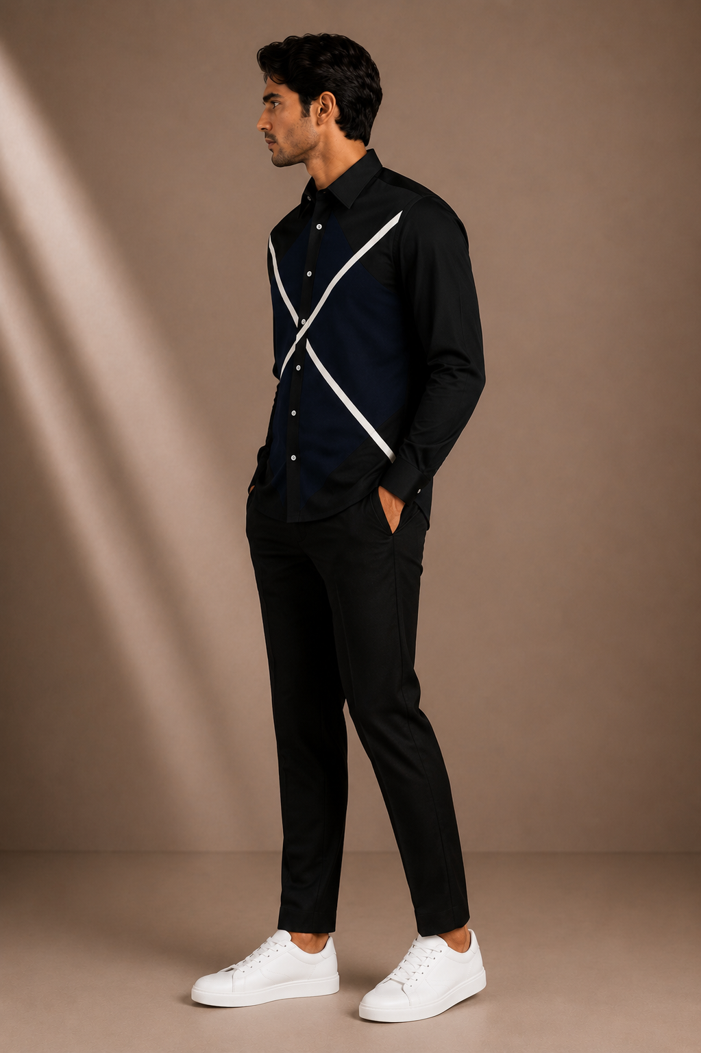 Crossline Color Block Premium Shirt