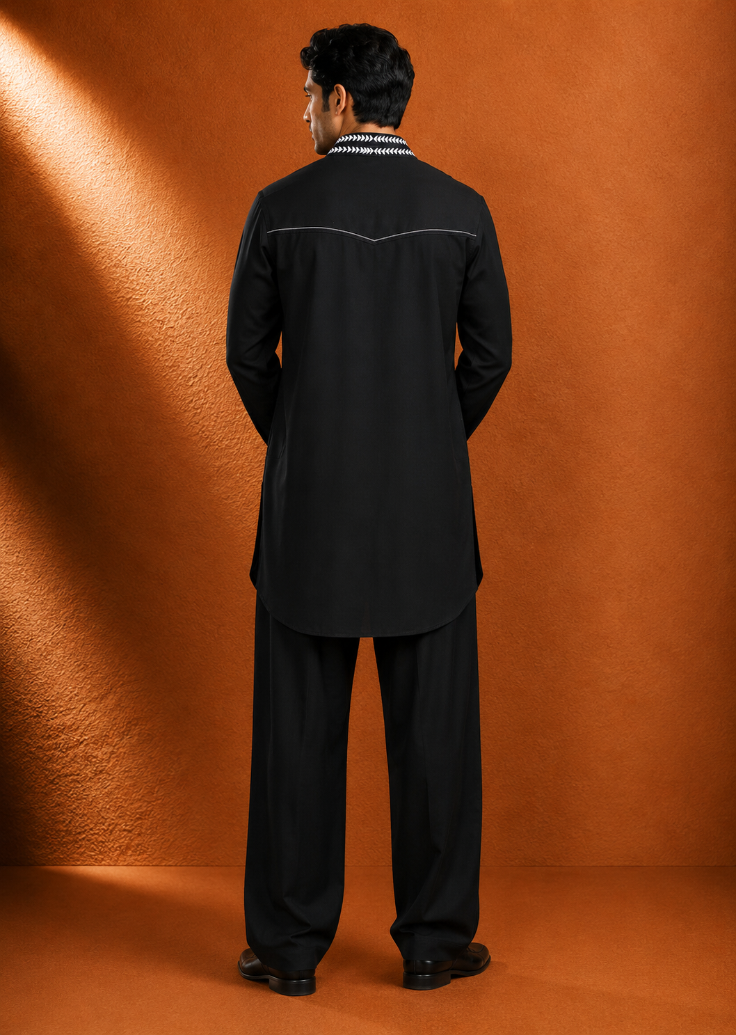 Men's Black Designer Kurta | Premium Ethnic Wear for Festive & Wedding Occasions