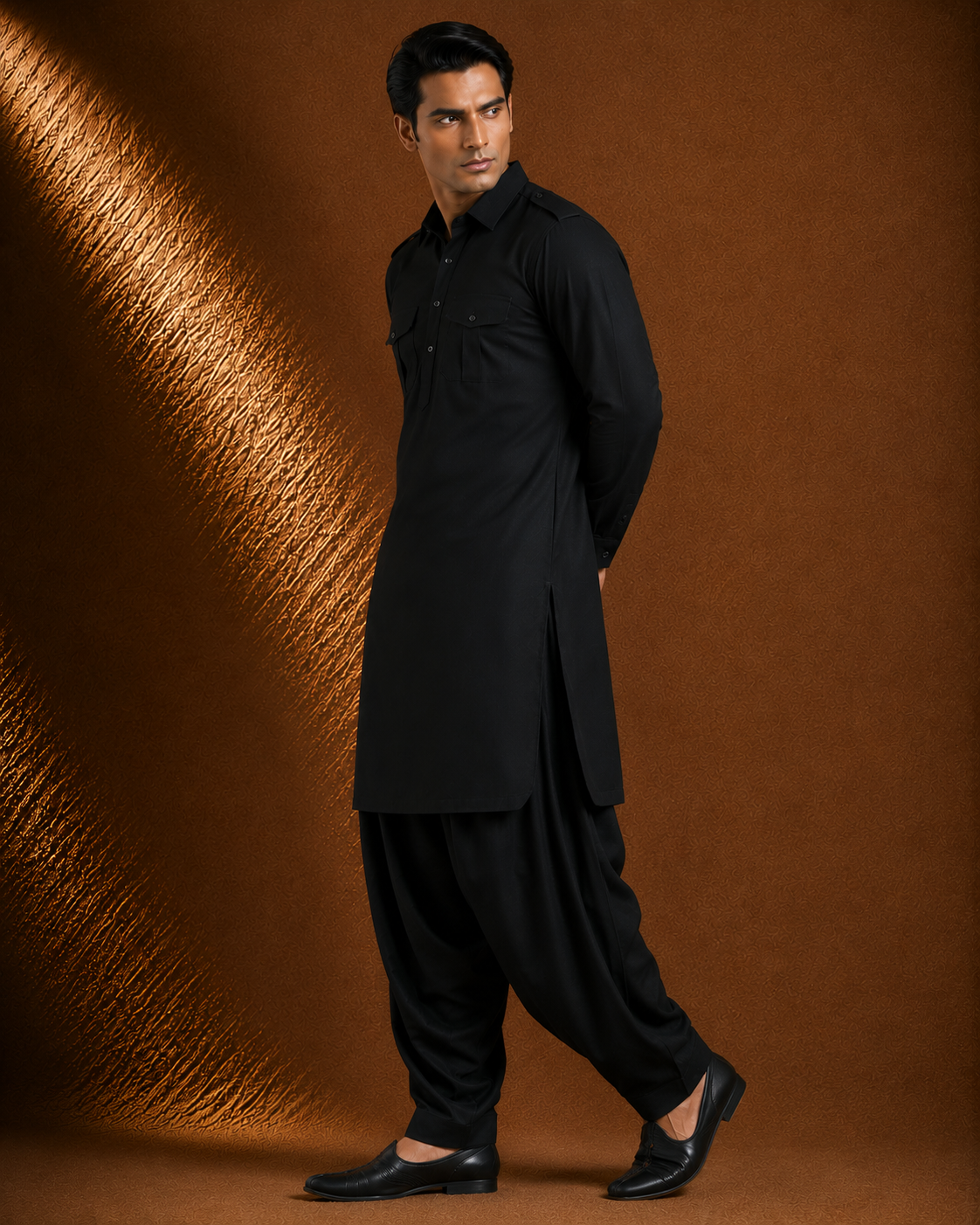 Black Solid Kurta for Men – Classic Ethnic & Festive Wear