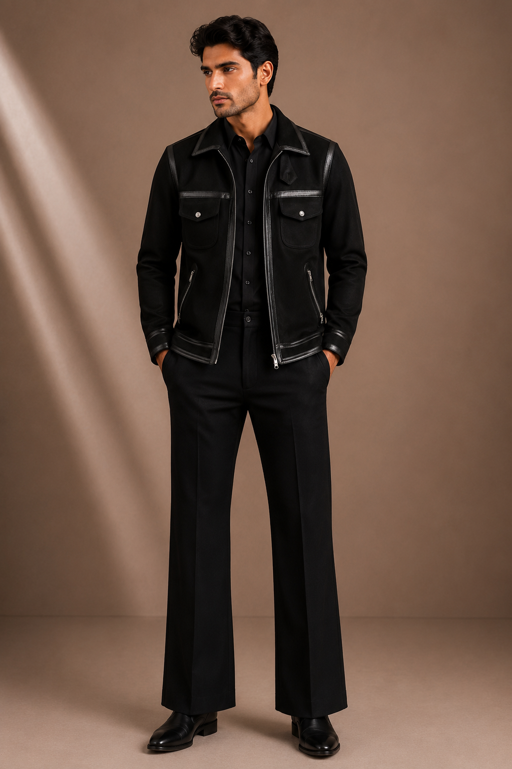 Men's Premium Black Bomber Jacket