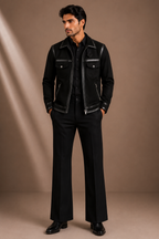 Men's Premium Black Bomber Jacket