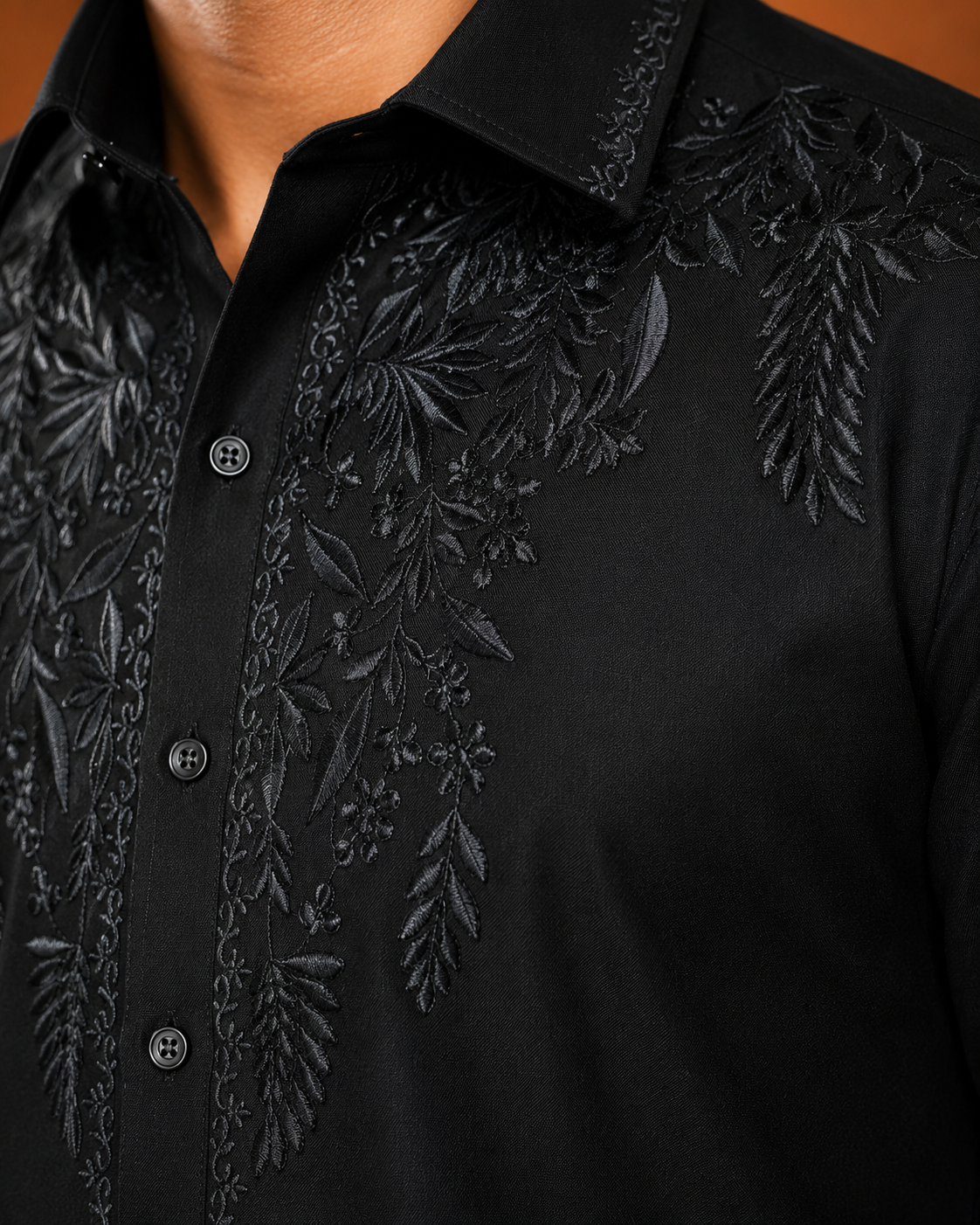 Men's Black Embroidered Pathani Kurta | Premium Ethnic Wear for Festive & Wedding Occasions