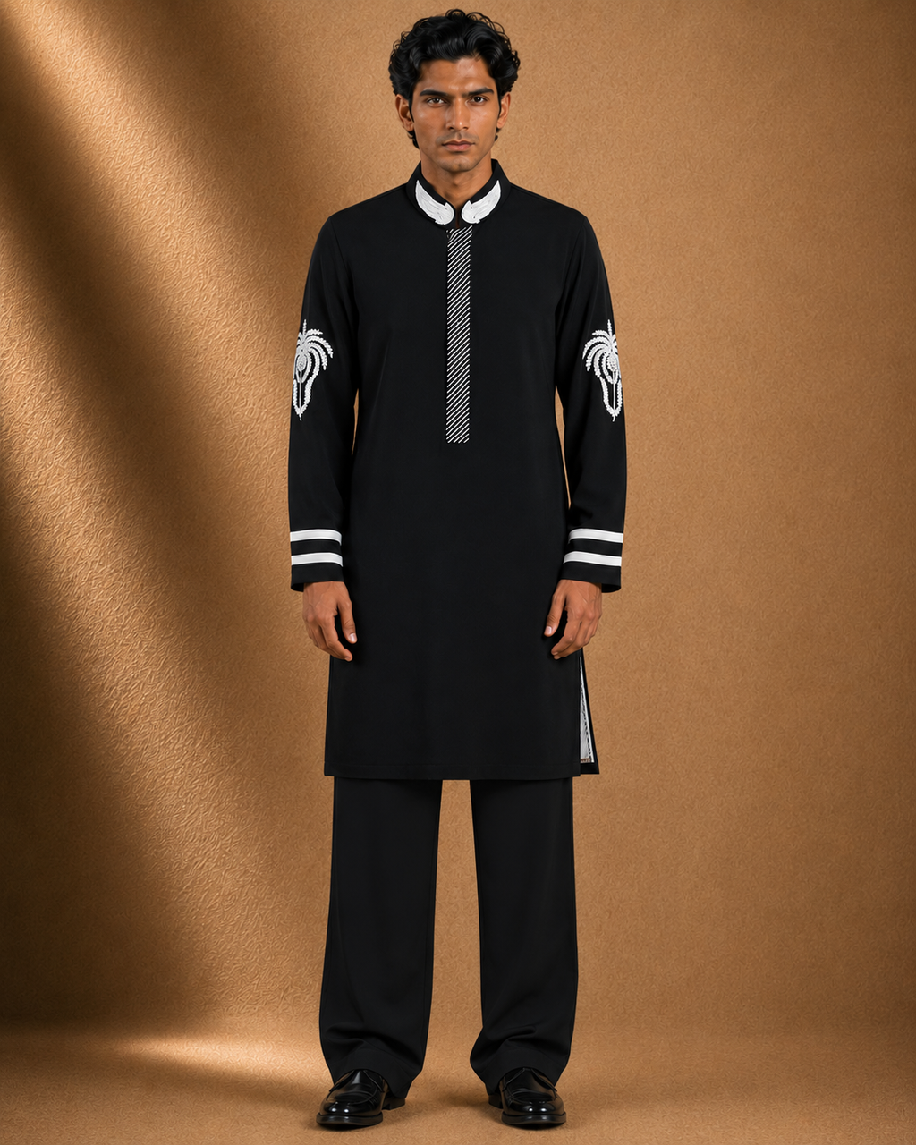 Men's Black Embroidered Kurta | Premium Ethnic Wear for Festive, Wedding & Party