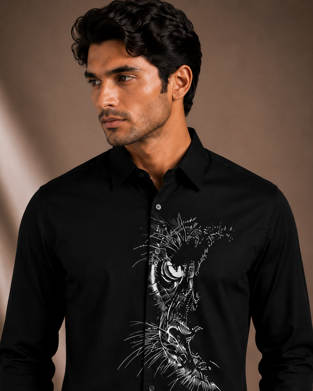 Fierce Panther Graphic Premium Black Shirt