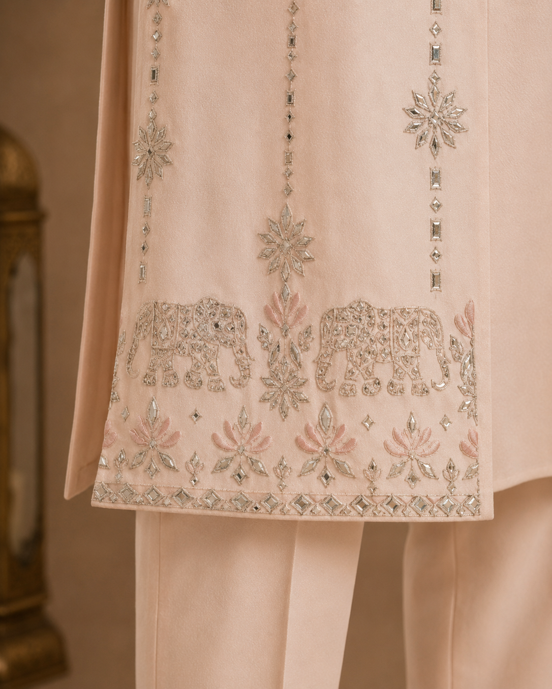 Men's Cream Embroidered Kurta with Designer Jacket | Premium Festive Ethnic Wear for Weddings