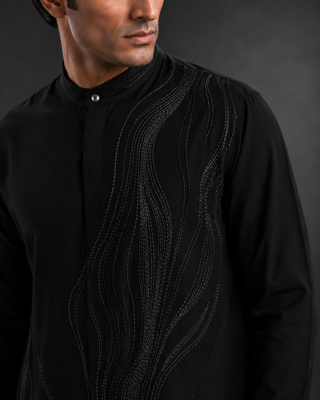 Men's Black Designer Embroidered Kurta | Wedding & Festive Wear Ethnic Kurta
