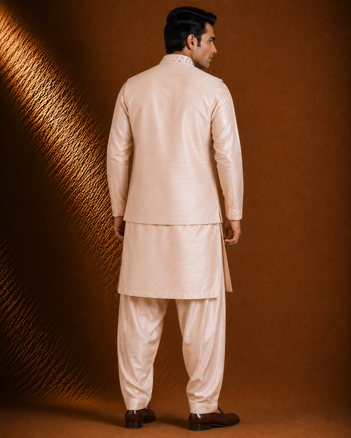 Men's Premium Embroidered Kurta with Jacket – Ethnic Festive Wear