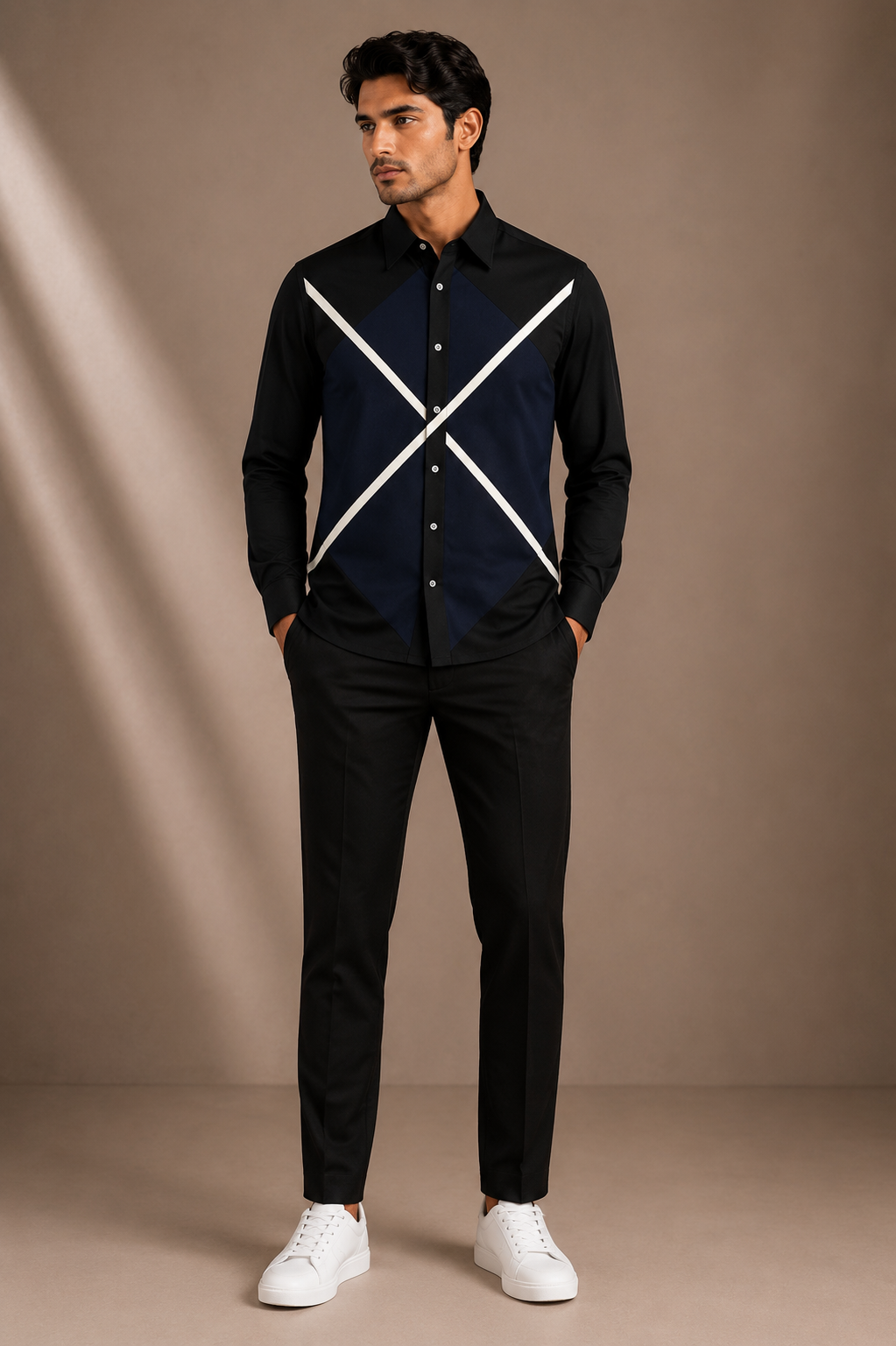 Crossline Color Block Premium Shirt