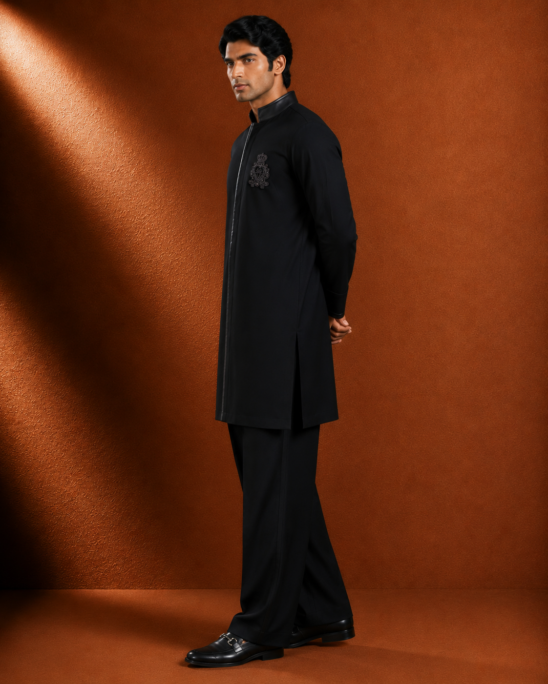 Men's Black Designer Kurta | Premium Ethnic Wear for Festive & Wedding Occasions