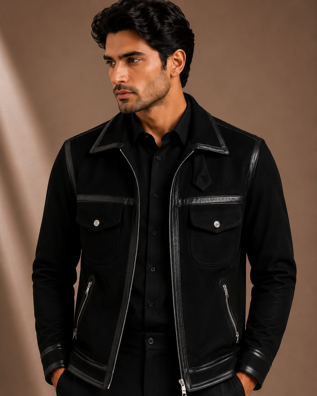 Men's Premium Black Bomber Jacket