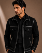 Men's Premium Black Bomber Jacket