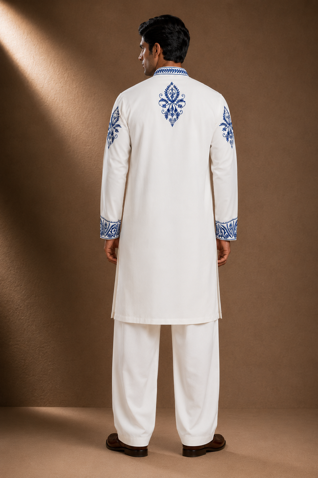 Men's White Embroidered Kurta | Premium Ethnic Wear for Festive & Wedding Occasions