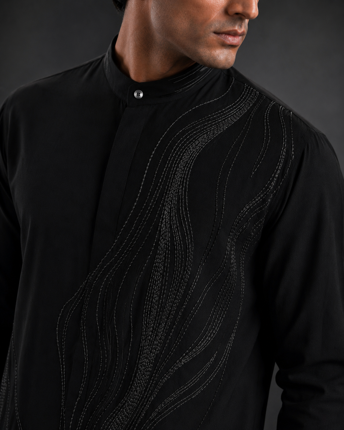 Men's Black Designer Embroidered Kurta | Wedding & Festive Wear Ethnic Kurta