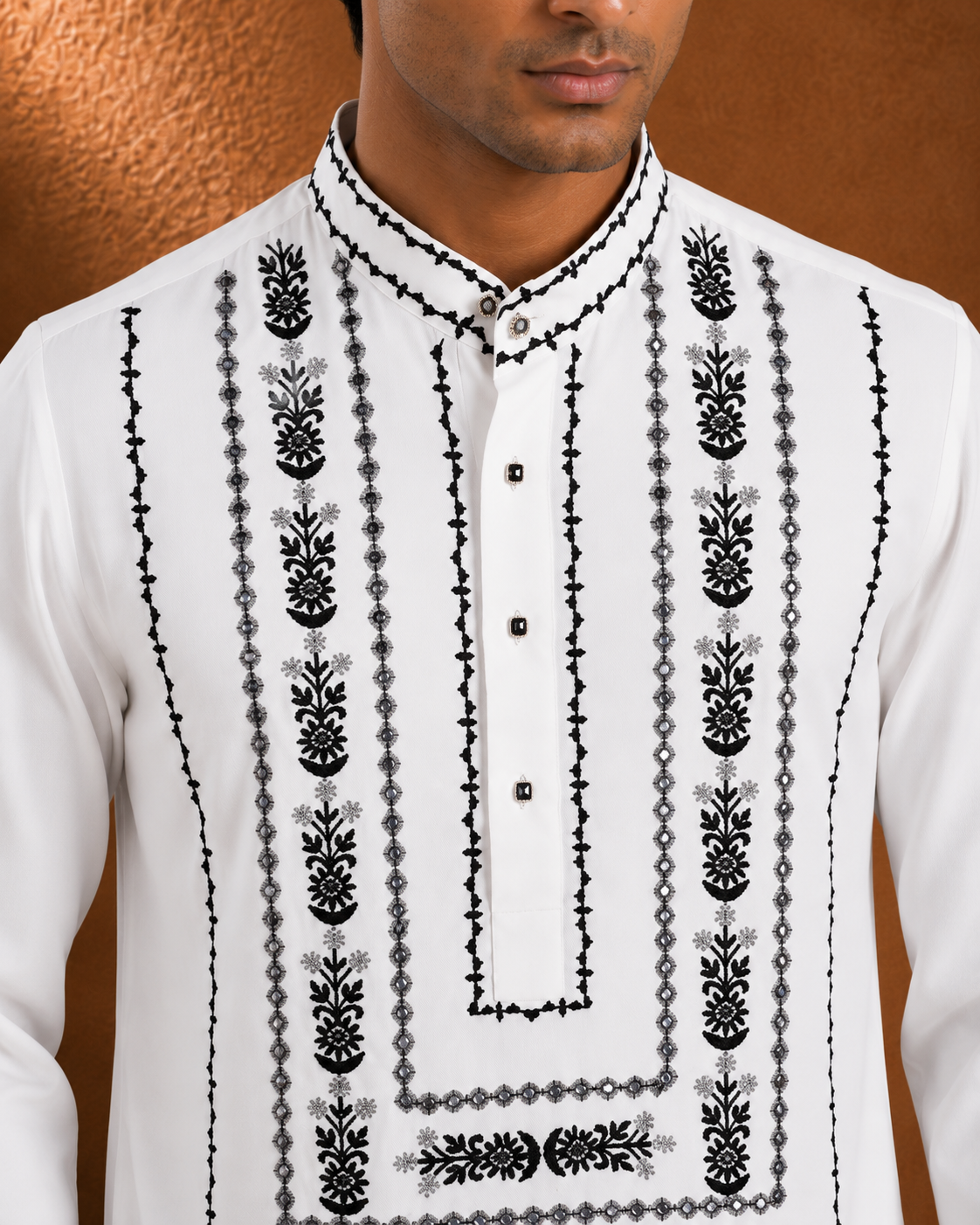 White Embroidered Men's Kurta | Premium Ethnic Wear for Festive & Wedding Occasions