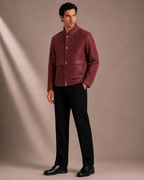 Men's Premium Maroon Bomber Jacket