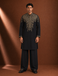 Men's Black Embroidered Kurta | Premium Designer Ethnic Kurta for Wedding & Festive Wear
