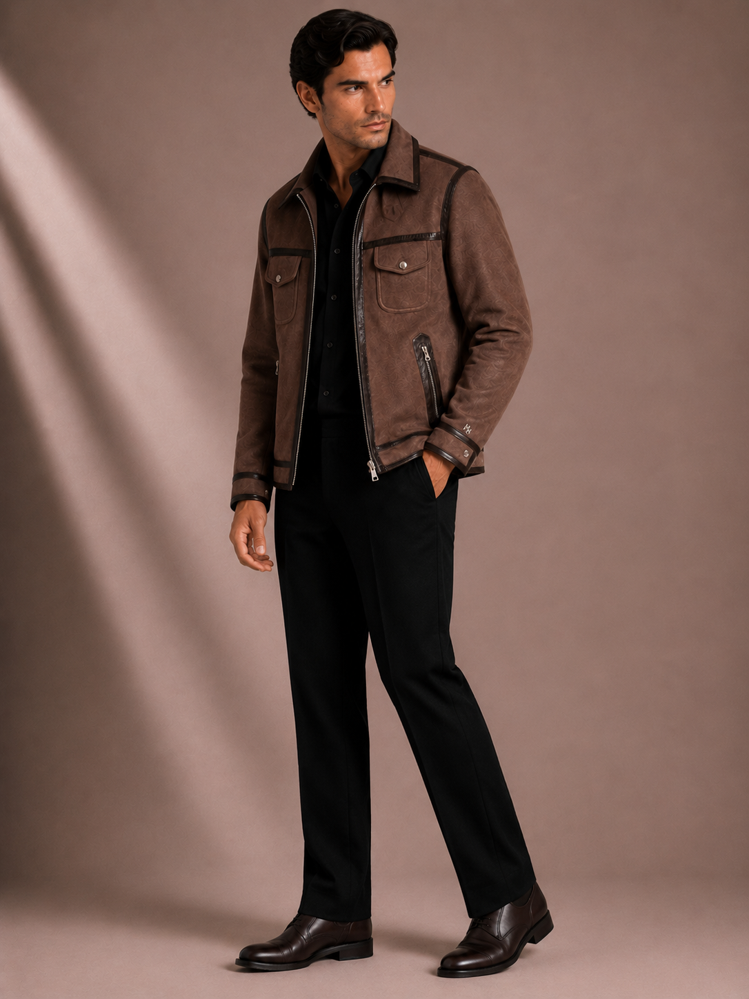 Men's Premium Brown Bomber Jacket