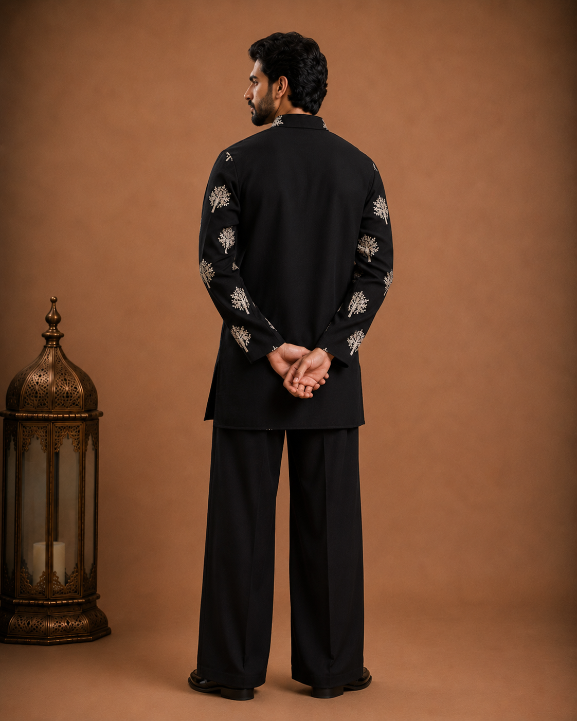Men's Black Embroidered Designer Kurta | Premium Ethnic Kurta for Weddings & Festive Wear