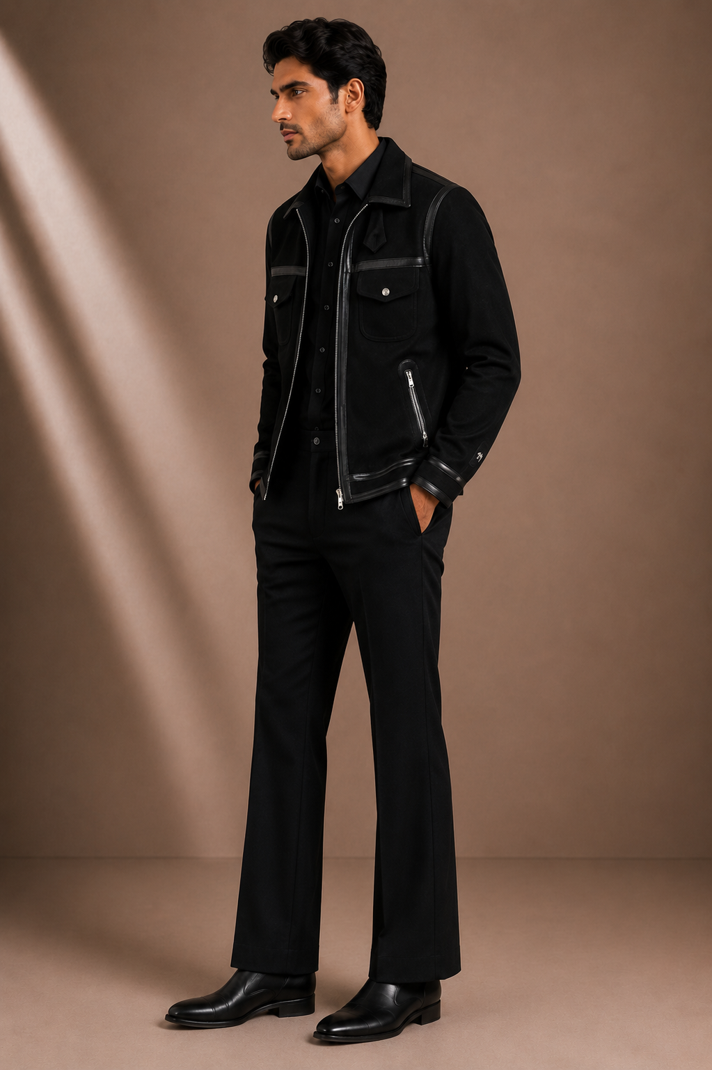 Men's Premium Black Bomber Jacket
